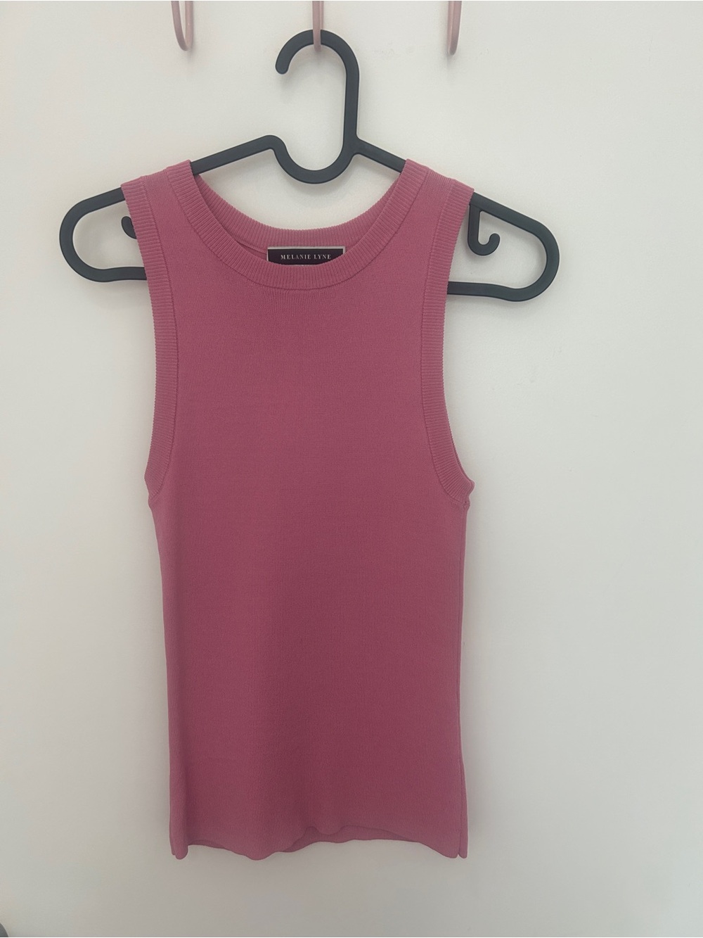 Melanie Lyne Dusty Rose Ribbed Tank Top